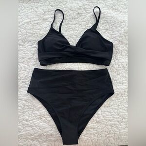 Cupshe Black Bikini Set